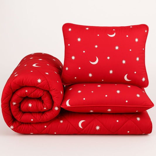 Pilotă de iarnă + 2 perne 50x70 - Lună și Stele