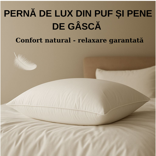 Pernă Hotelieră - puf și pene gască