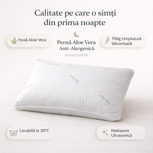 Pernă Aloe Vera Anti-Alergenică