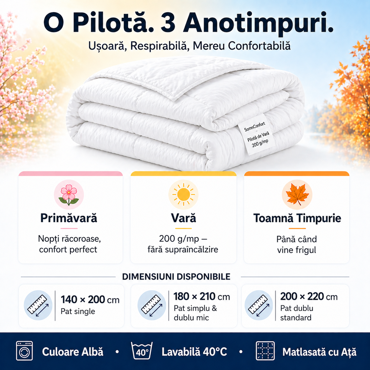 Pilotă de Vară din Microfibră Super Soft