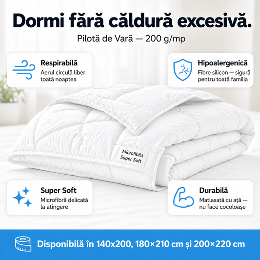 Pilotă de Vară din Microfibră Super Soft