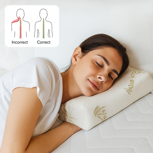 Perna Anatomic Memory Aloe Vera - ortopedică 50x33