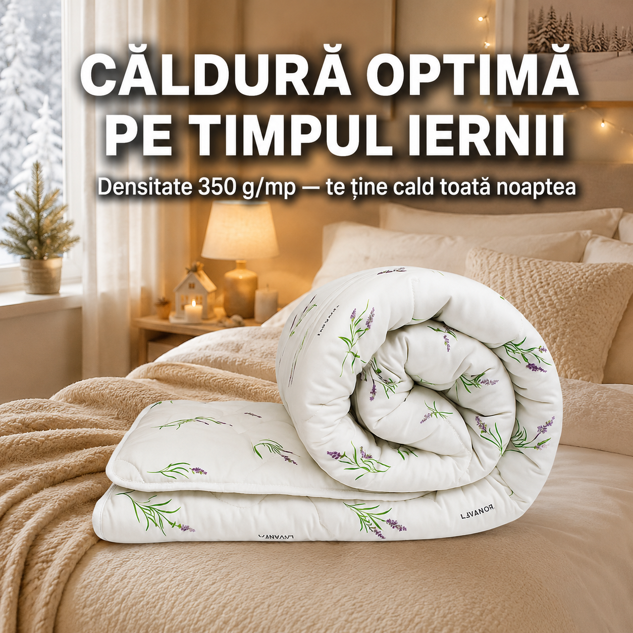 Pilota de iarna  LAVANDA  - ANTIALERGICA