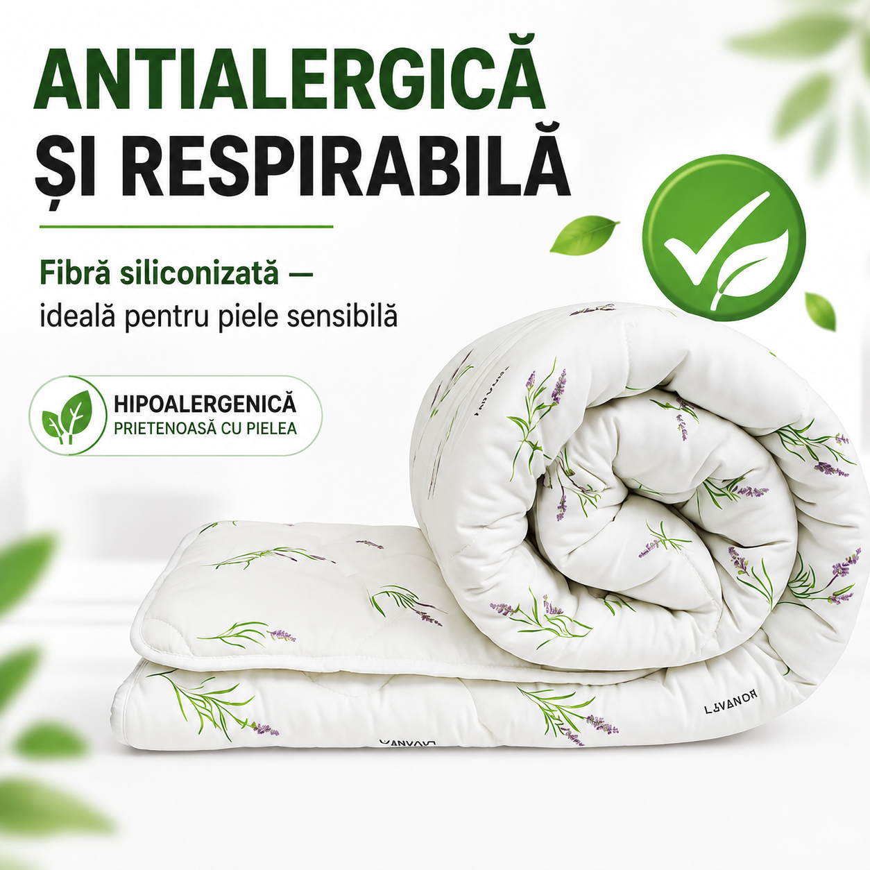 Pilota de iarna  LAVANDA  - ANTIALERGICA