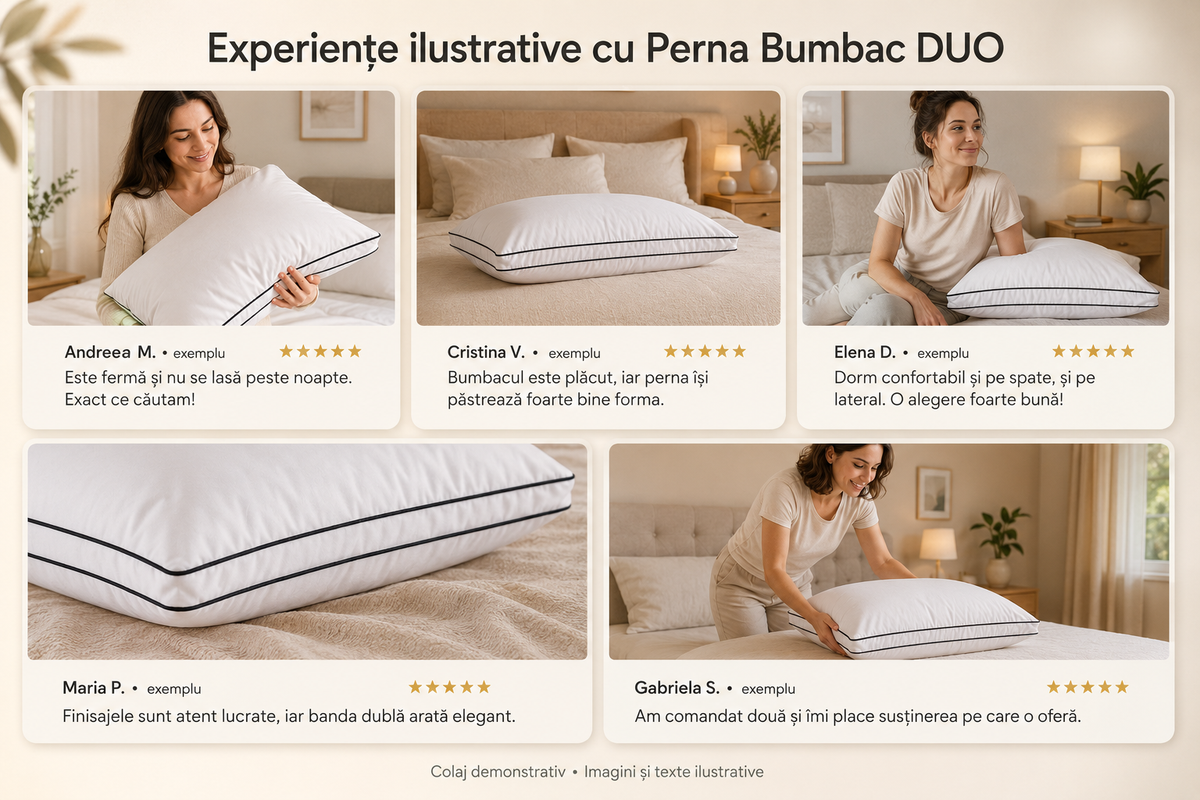 Perna Antialergica din Bumbac 100%  DUO 50x70