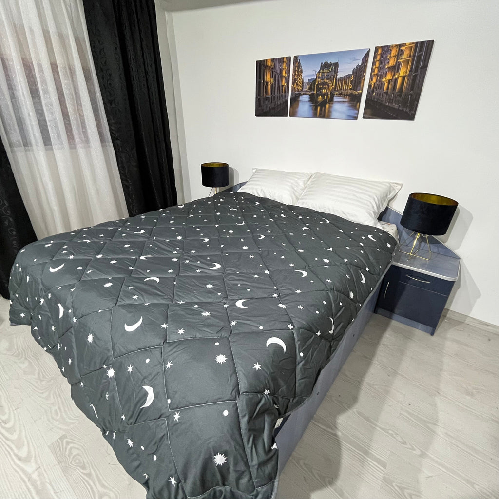 Pilotă de iarnă matlasată "Luna și Stele"