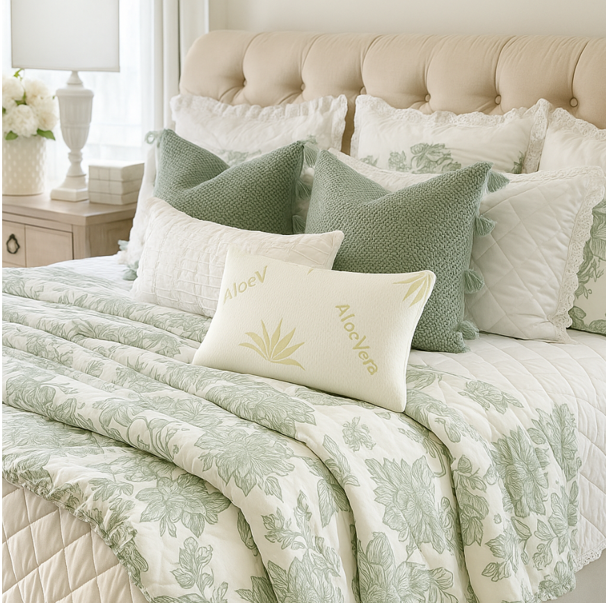 PERNA CERVICALA CU SPUMA DE MEMORIE - ALOE VERA