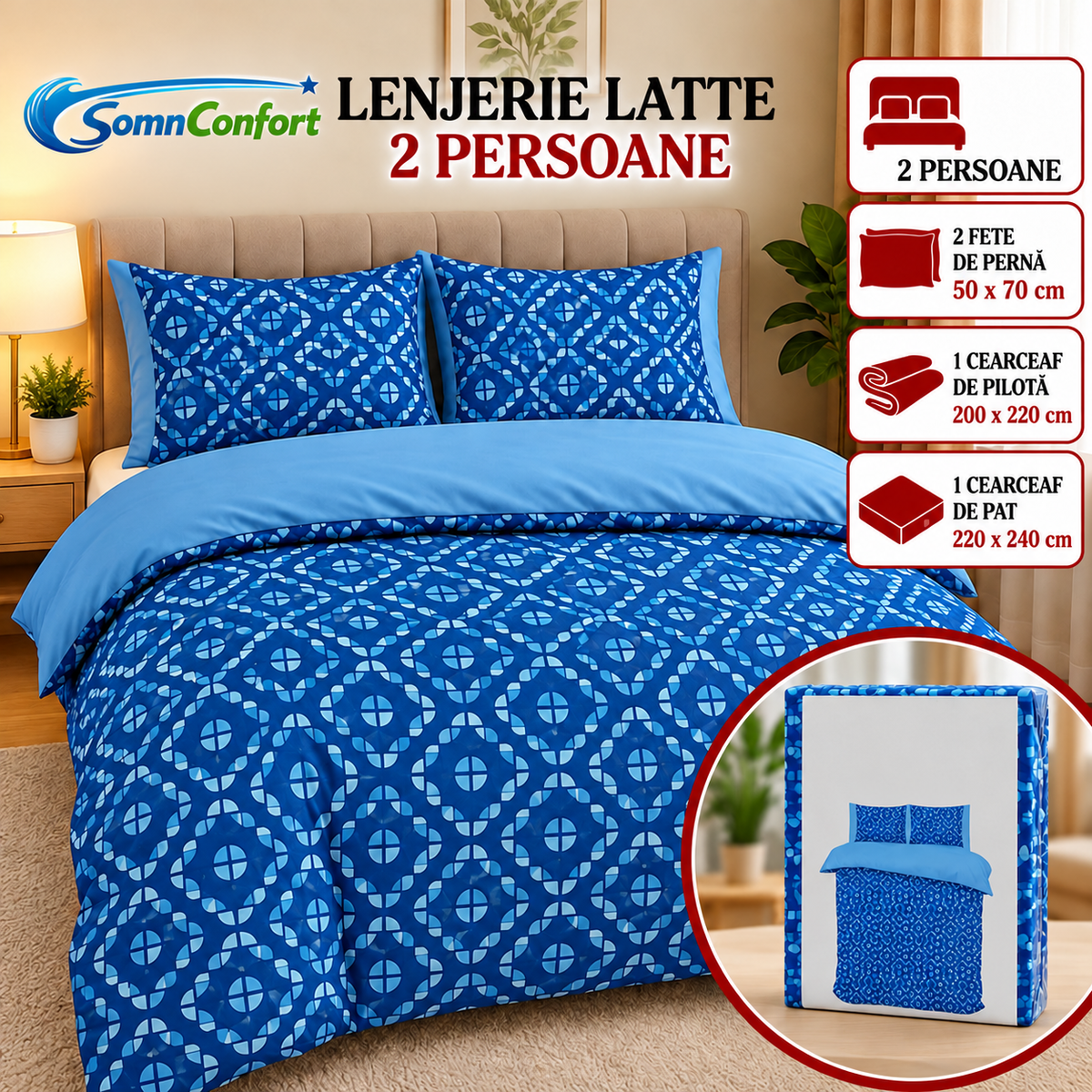 Lenjerie de pat LATTE