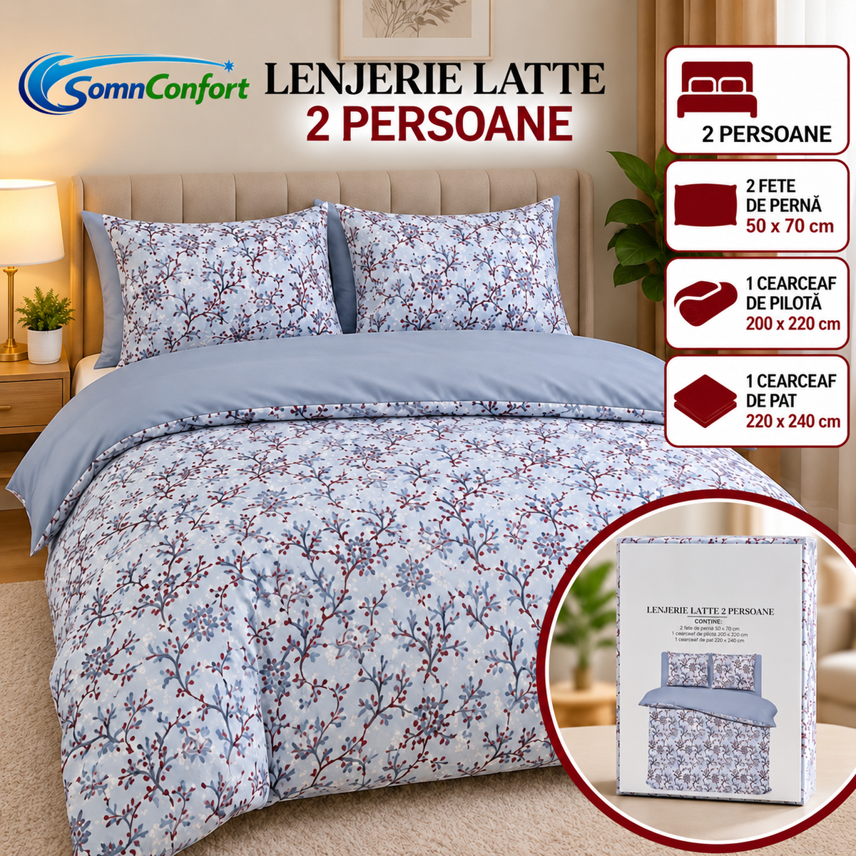 Lenjerie de pat LATTE