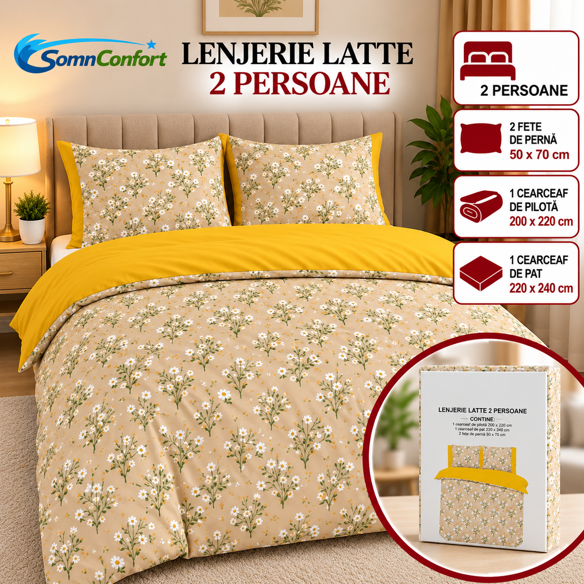 Lenjerie de pat LATTE