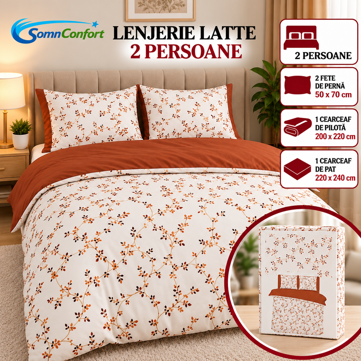 Lenjerie de pat LATTE