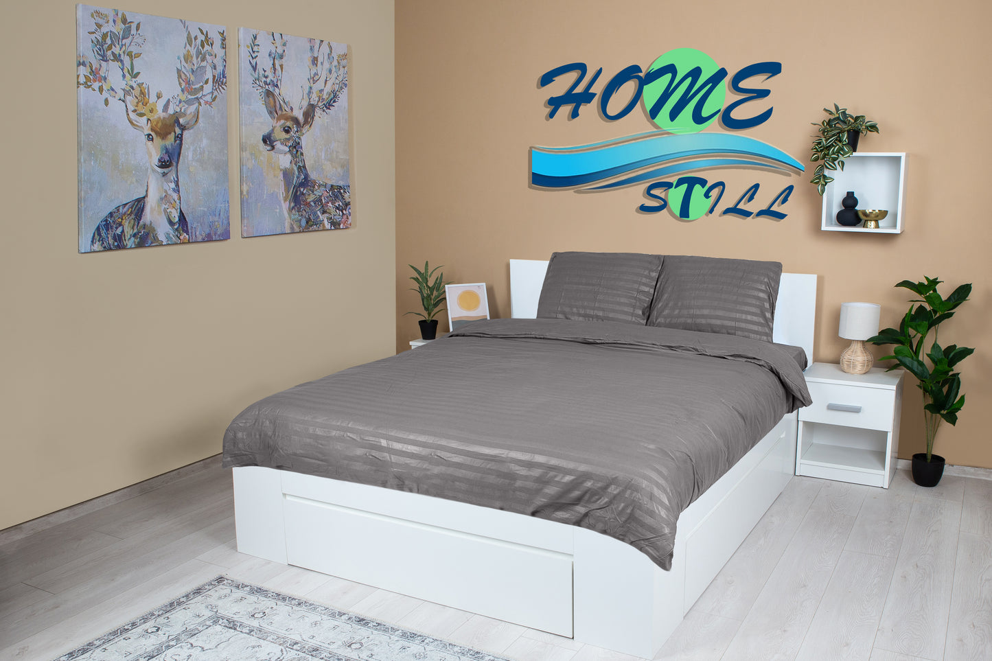 Lenjerie damasc microsatinat 2 persoane color