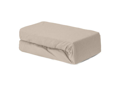 Cearceaf cu elastic din bumbac organic -Bej