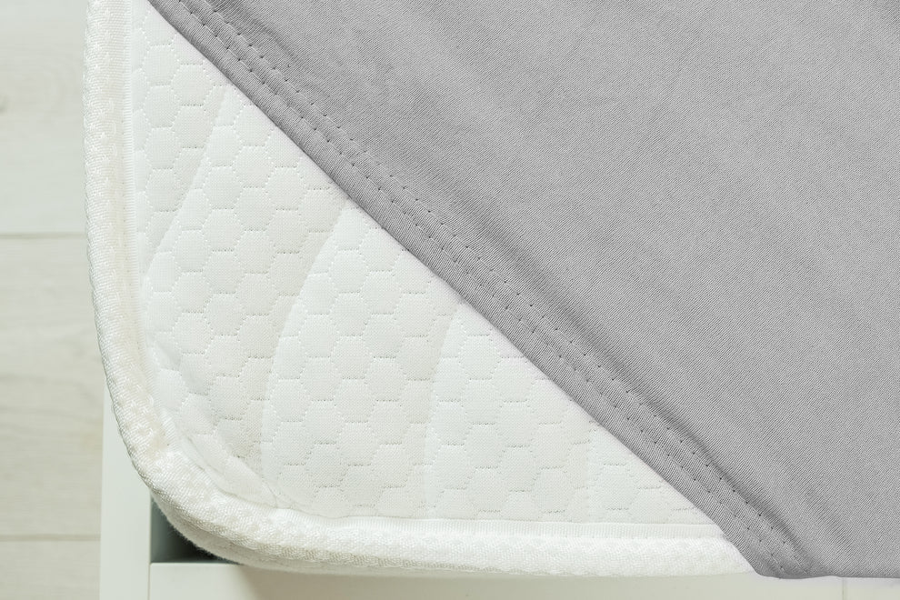 Cearceaf cu elastic din bumbac organic - Gri