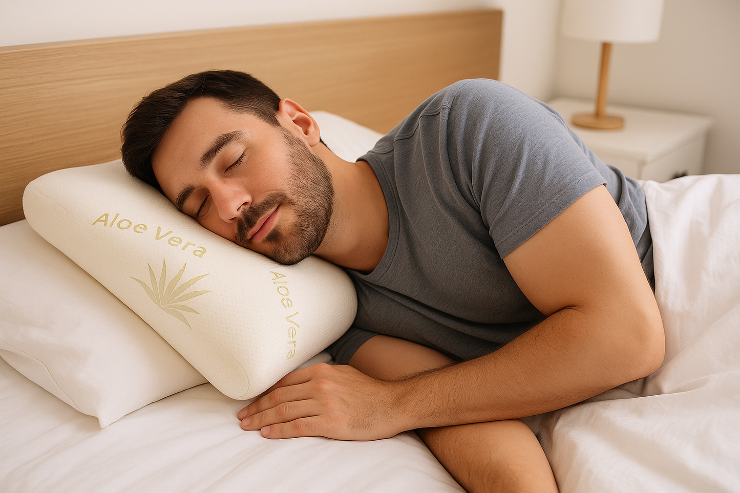 PERNA CERVICALA CU SPUMA DE MEMORIE - ALOE VERA